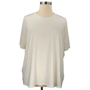 Fabletics Phoenix Lite Off White Short Sleeve Athletic Tee